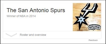 San Antonio Spurs Answer Box